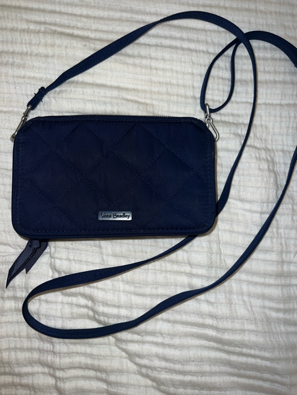 Vera Bradley Quilted Navy Crossbody Wallet